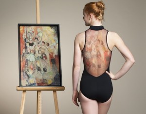 Ainsliewear: Style AW1062VL Zip Front Bodysuit with Valentina Print